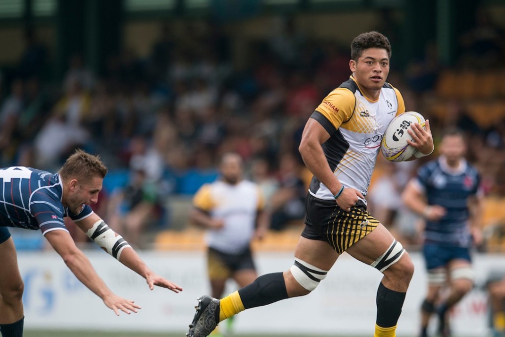 New Zealand’s Tone Ng Shui competes for Penguins in the 2017 edition of the Hong Kong Rugby 10s tournament. Photo: Handout