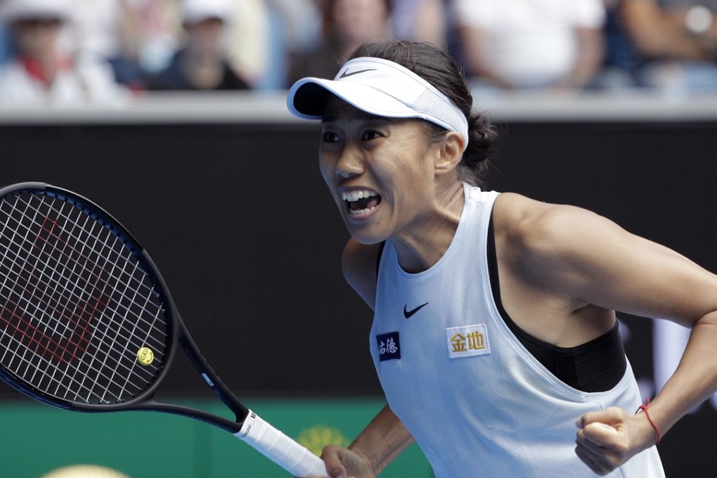 China's Zhang Shuai celebrates after defeating Sloane Stephens in the first round of the Australian Open in Melbourne. Photo: AP