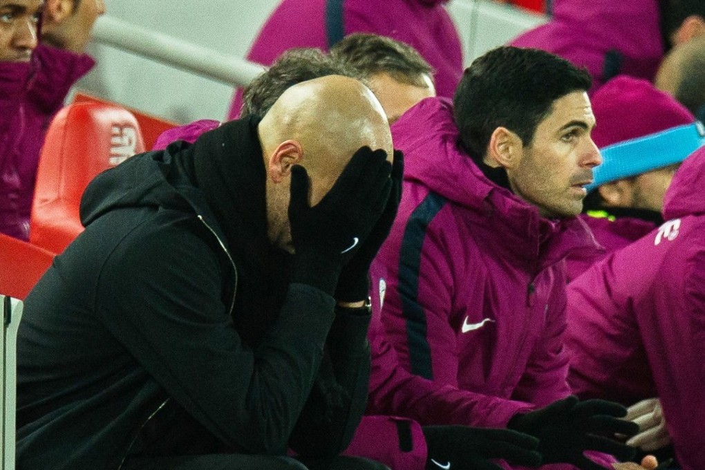 Manchester City manager Pep Guardiola has urged his stars to learn from the defeat at Anfield. Photo: EPA
