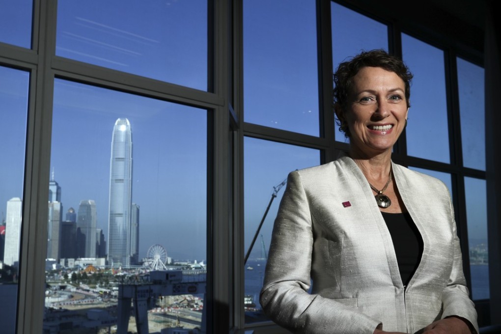 Inga Beale, chief executive officer of Lloyd’s of London, attended this week’s Asian Financial Forum in Hong Kong, and took time out for an exclusive sit down with SCMP. Photo: Nora Tam