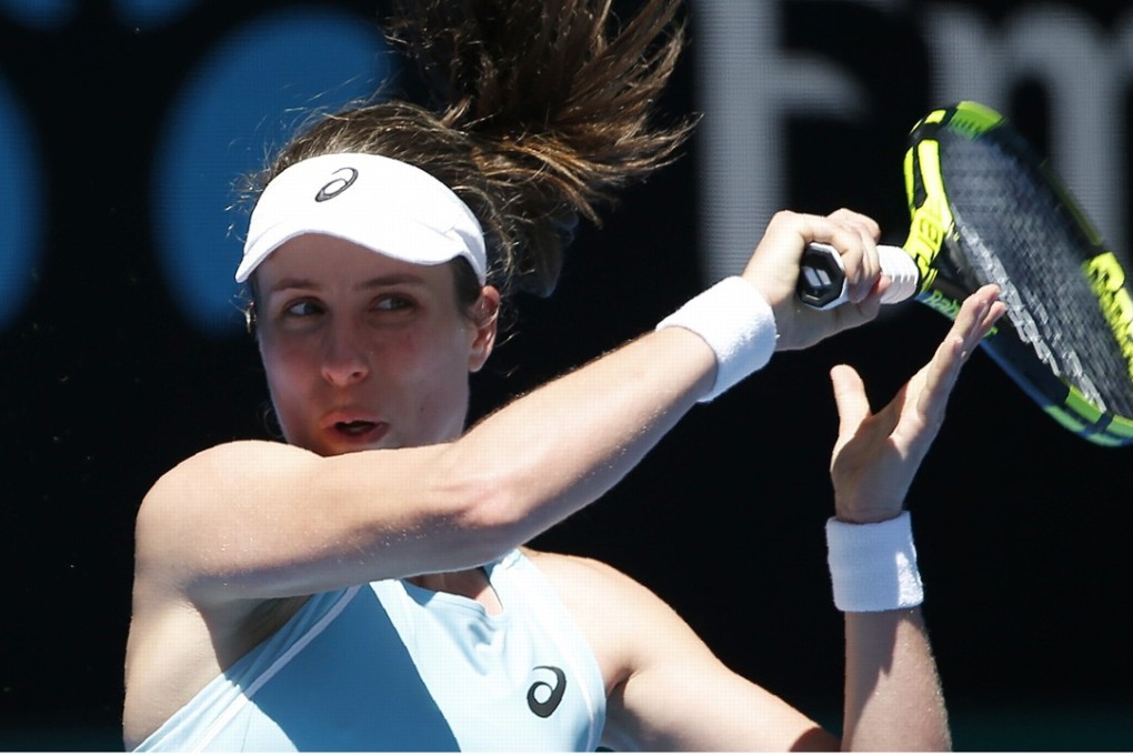 Johanna Konta of Britain is safely into round two of the Australian Open. Photo: Reuters