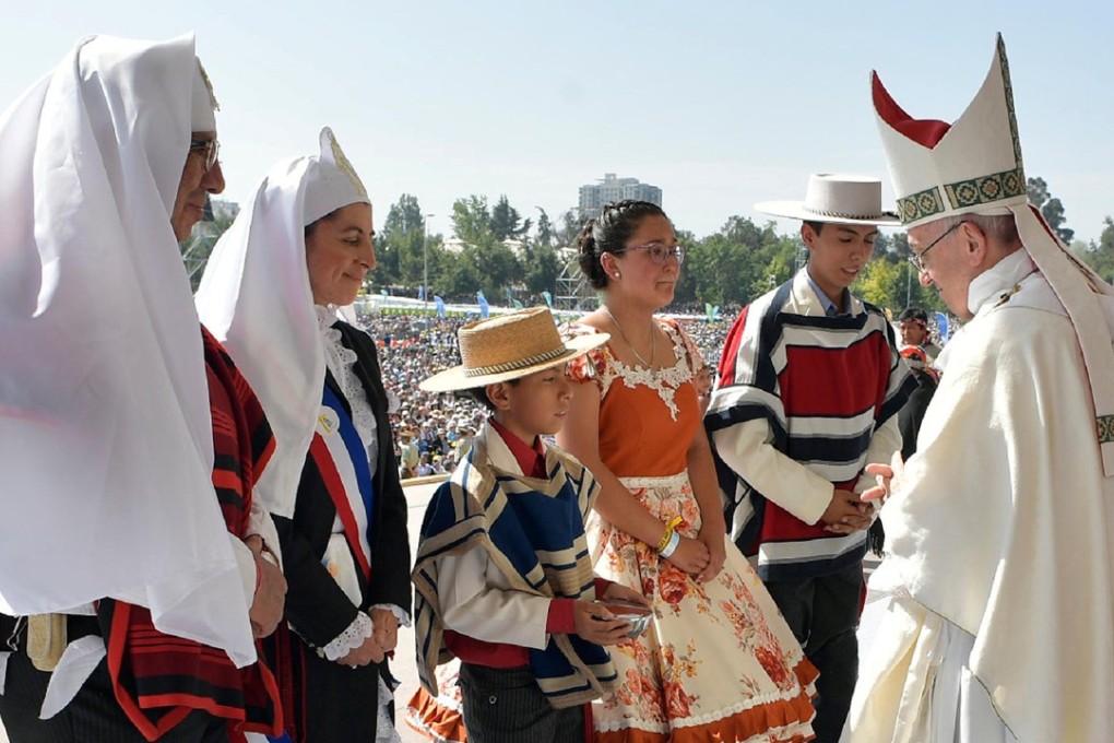 Pope Francis leads a mass at the O'Higgins Park in Santiago, Chile, on Monday. On Tuesday he begged forgiveness for the Catholic Chuch’s child sexual abuse scandals. The country is in turmoil as protesters object to the church covering up the story. Osservatore Romano/Handout via REUTERS