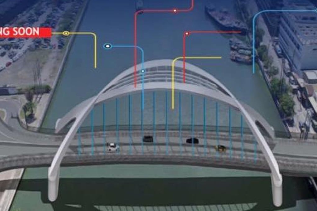 An artist's impression of the 4.61 billion peso (US$90.8 million) Chinese friendship bridge proposed for Manila's Chinatown district of Binondo. Photo: Handout