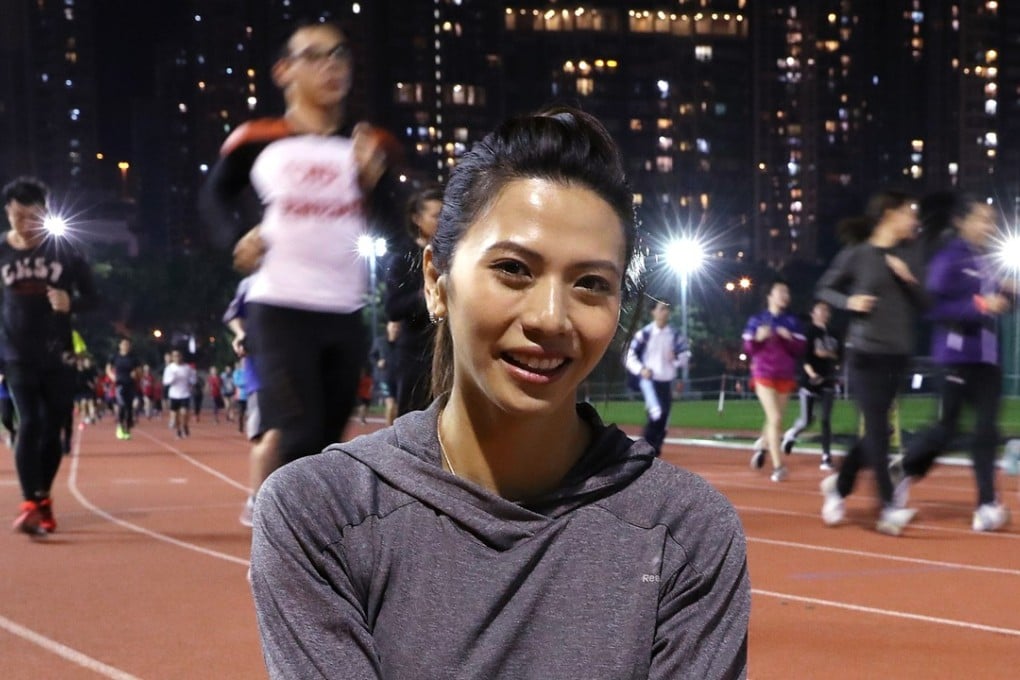 Runner Lisa Cheng Lai-shoduringa training session at the Sham Shui Po Sports Ground. Photo: K.Y. Cheng