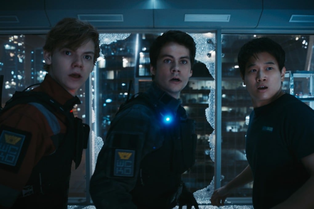 From left: Thomas Brodie-Sangster, Dylan O'Brien and Ki Hong Lee in a still from Maze Runner: The Death Cure (category: IIB), directed by Wes Ball. Roza Salazar co-stars