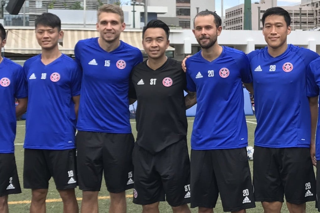 Eastern head coach Szeto Man-chun and his players at pre-season training. Photo: Chan Kin-wa