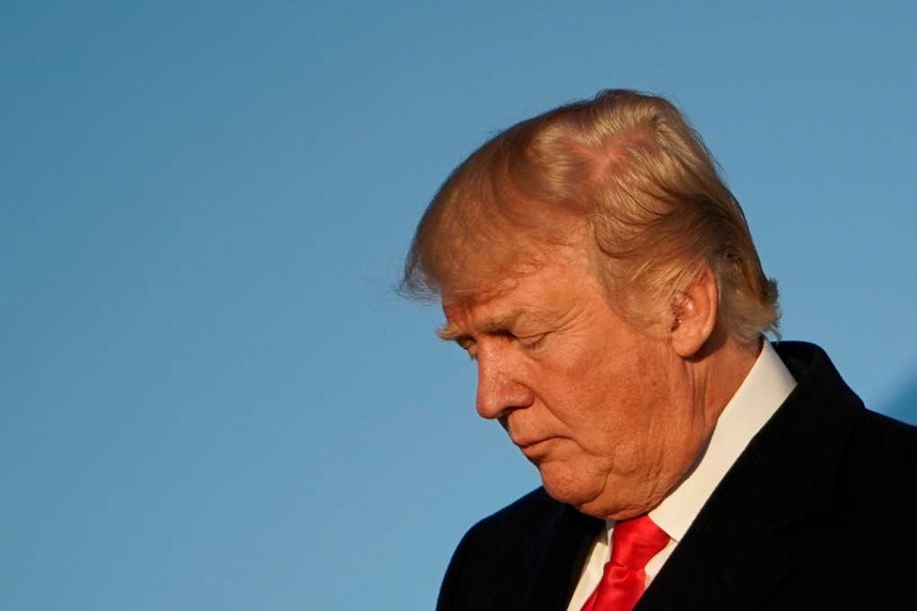 US President Donald Trump (seen stepping off Air Force One on Thursday) is suffering dangerously low approval ratings as his supporter base erodes and his opposition is re-energised – making a Democrat win in November’s midterms feasible, a new poll suggests. Photo: AFP