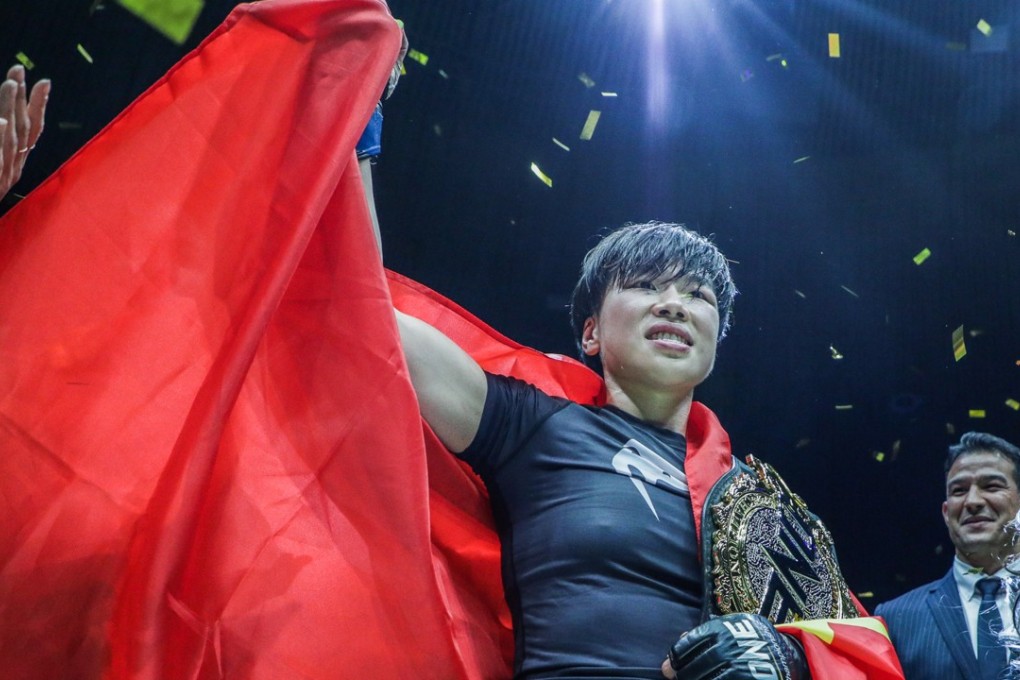 Xiong ‘The Panda’ Jingnan claimed the title after a dominant win over Tiffany ‘No Chill’ Teo. Photos: One Championship