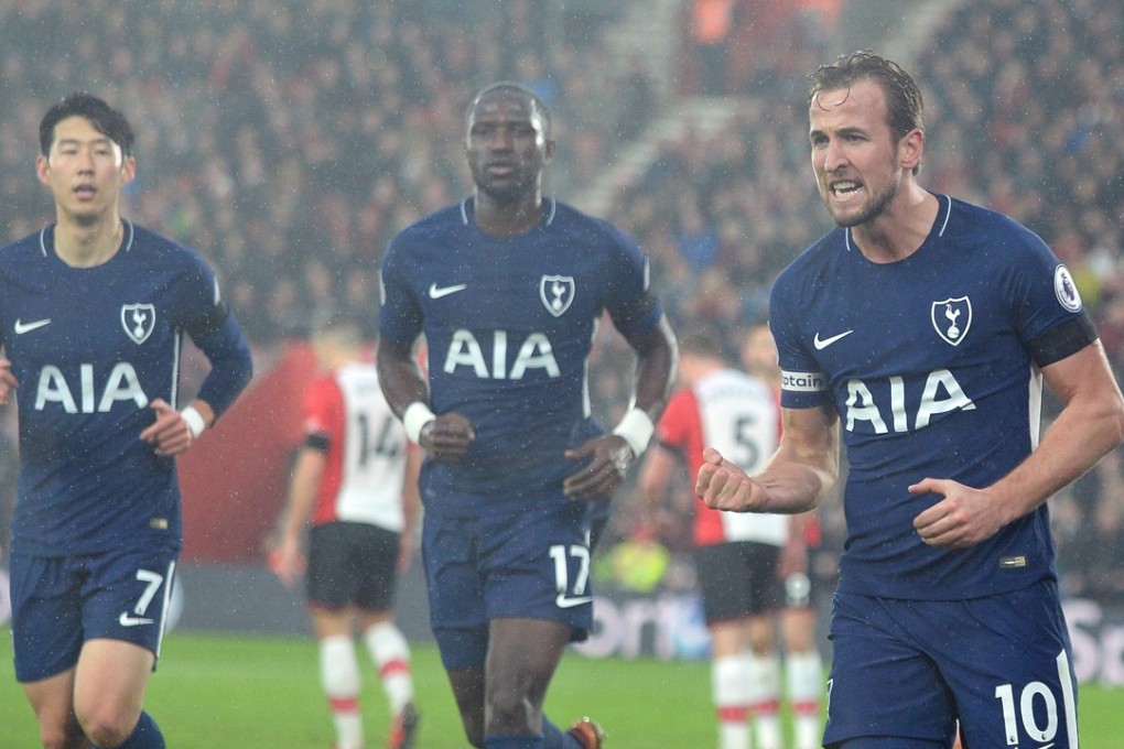 Tottenham Hotspur’s Harry Kane (R) scores their goal in the 1-1 draw with Southampton. Photo: EPA