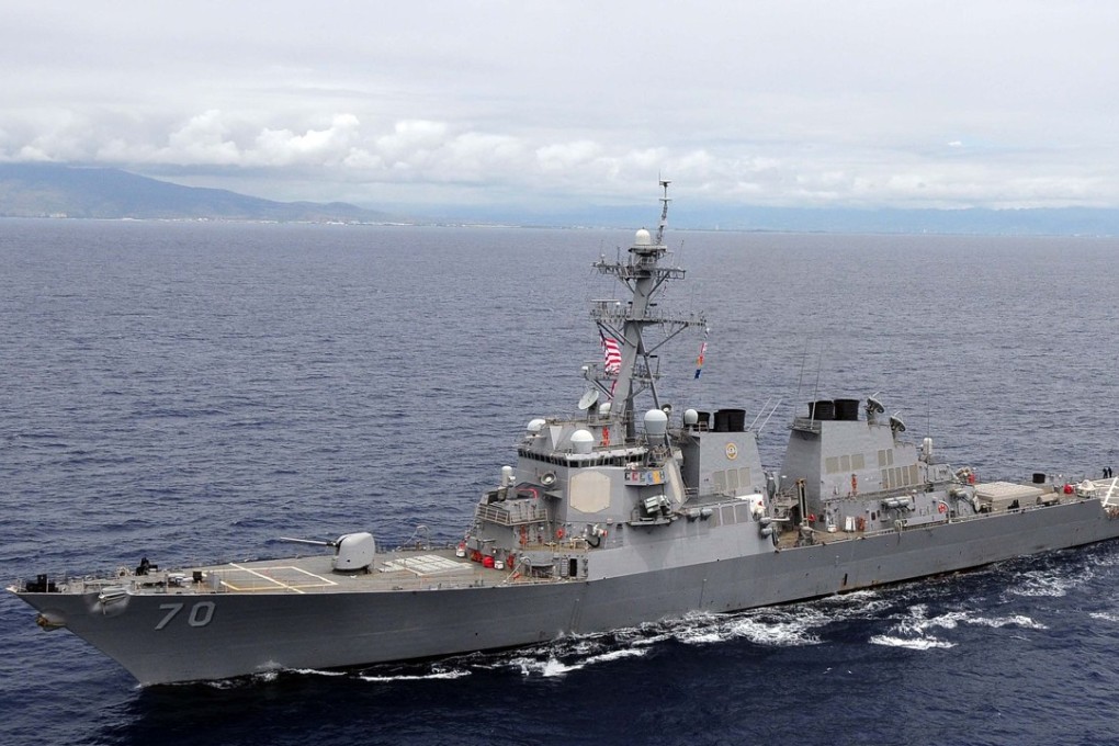 A file picture of the USS Hopper. China says the destroyer came within 12 nautical miles of Huangyan Island last week, which is also claimed by the Philippines. Photo: Handout