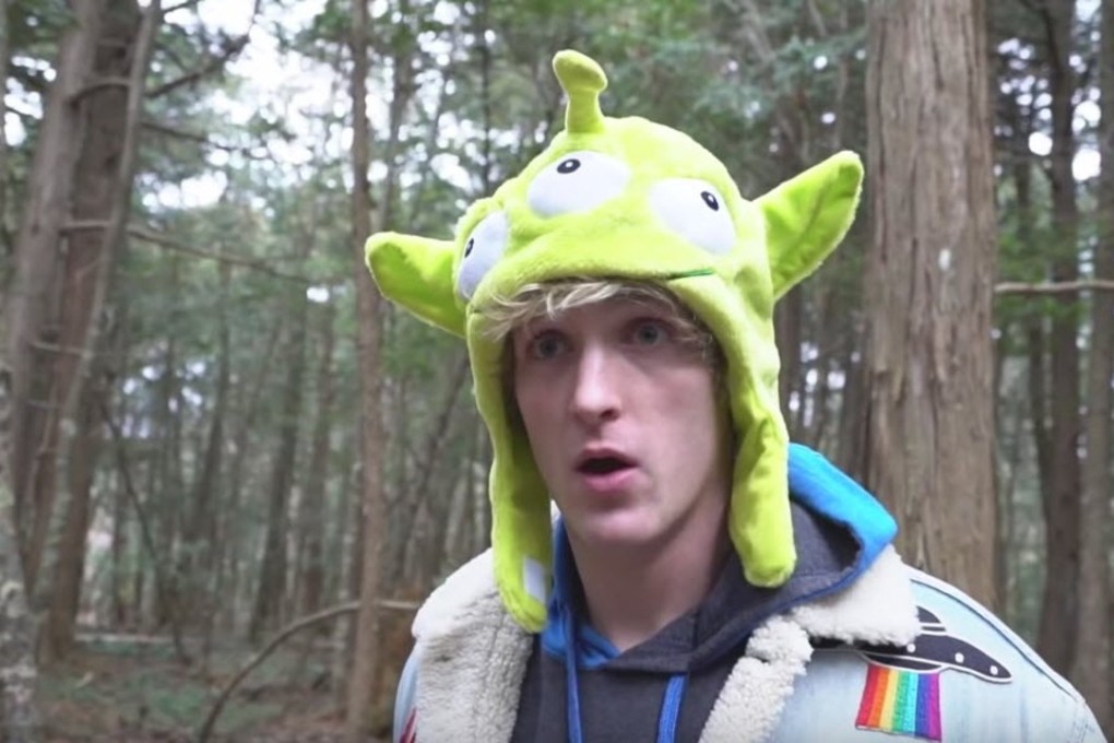 Vlogger Logan Paul has lost the backing of YouTube after posting a video of himself giggling at a dead body in Japan’s ‘suicide forest’. Photo via YouTube