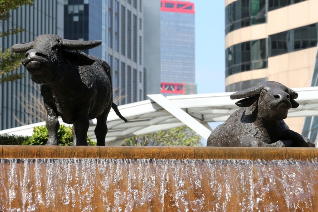 The bronze bulls outside the Hong Kong stock exchange building. Oversight of auditors is seen as crucial for the reputation of the city’s capital markets. Photo: Dickson Lee