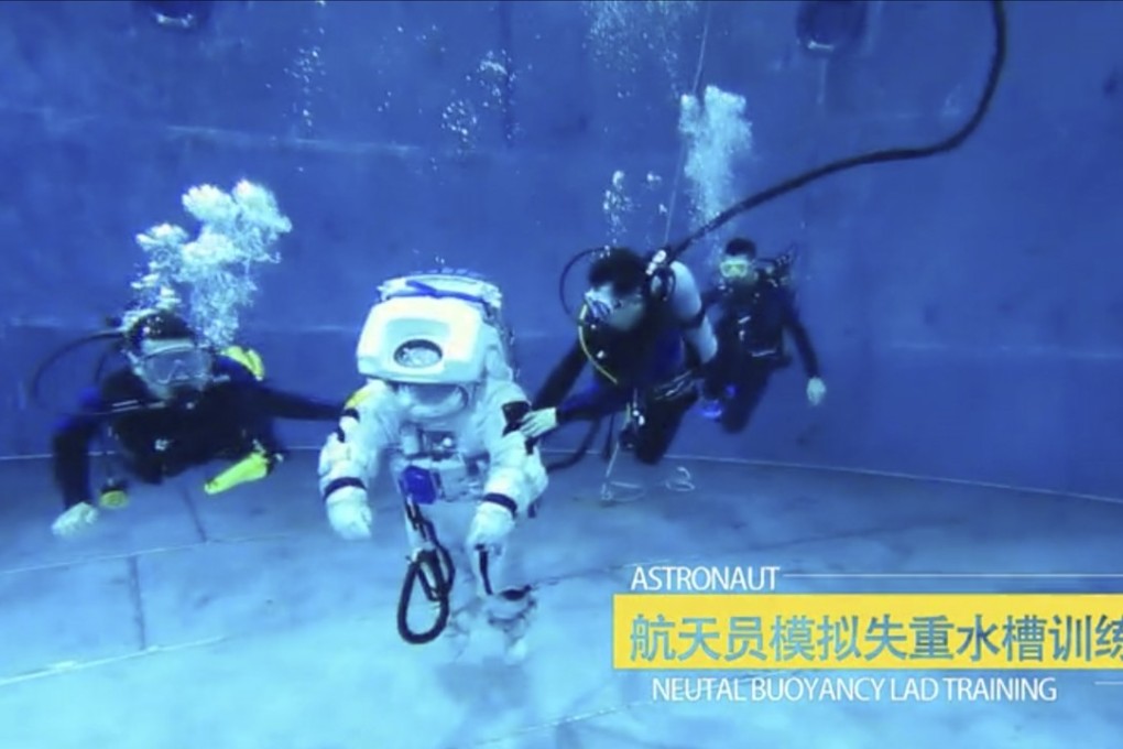 A still from one of the videos of an astronaut training. Photo: Mod.gov.cn