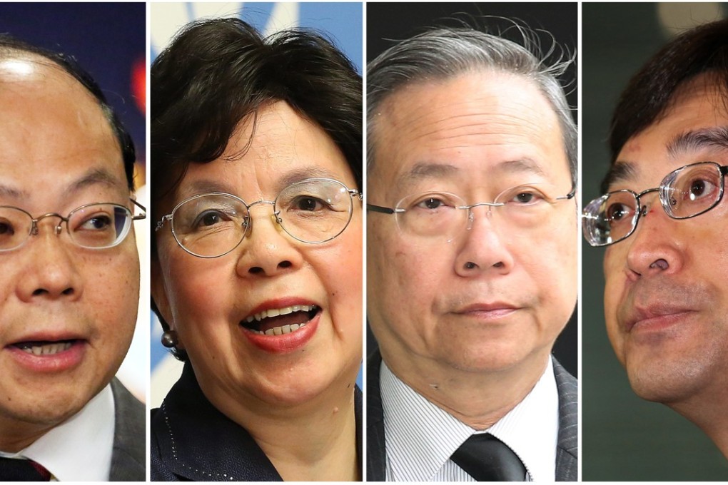 (Left to right) Andy Tsang, Margaret Chan, Lai Tung-kwok, and Dr Ko Wing-man are among those expected to be named to the influential body. Photos: SCMP