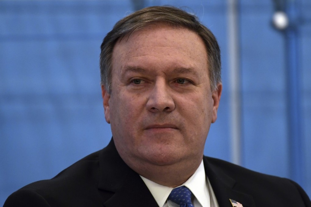 CIA Director Mike Pompeo listens to a question during and event on intelligence issues at the American Enterprise Institute in Washington, on Tuesday. Photo: AP