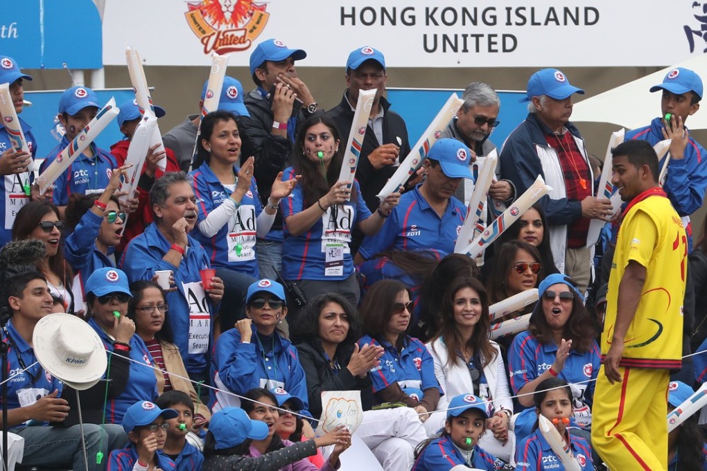 Kowloon Cantons’ fans cheer against City Kaitak. Photo: Nora Tam