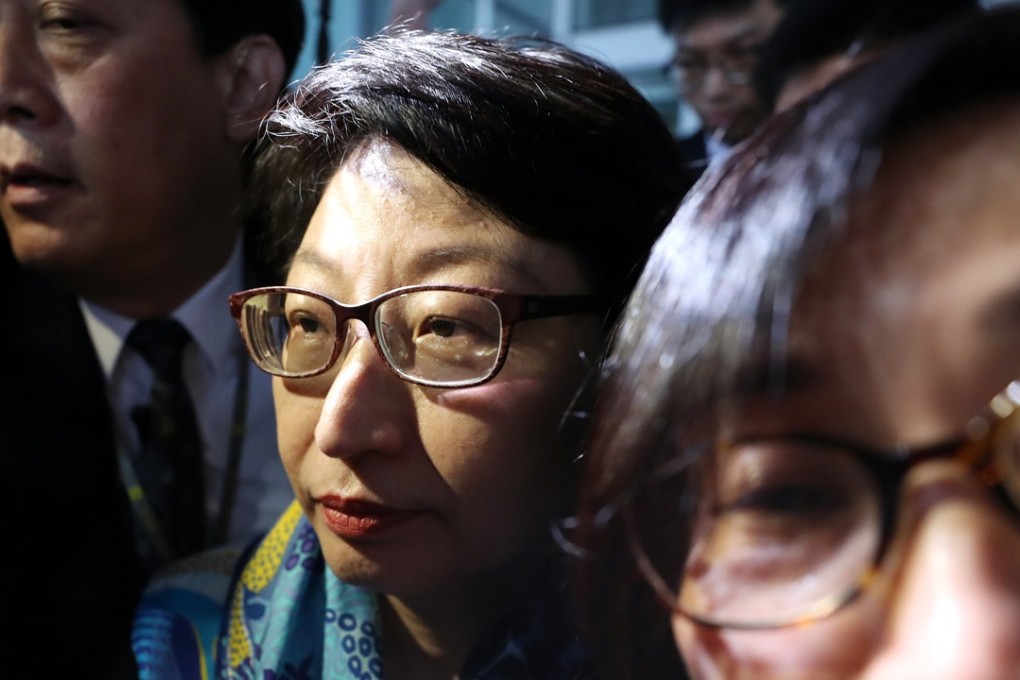 Secretary for Justice Teresa Cheng (centre) attends a Legislative Council meeting on Wednesday. Photo: Winson Wong