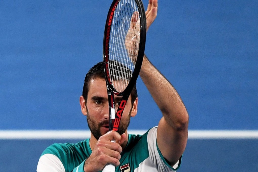Marin Cilic acknowledges the crowd after defeating Kyle Edmund. Photo: EPA