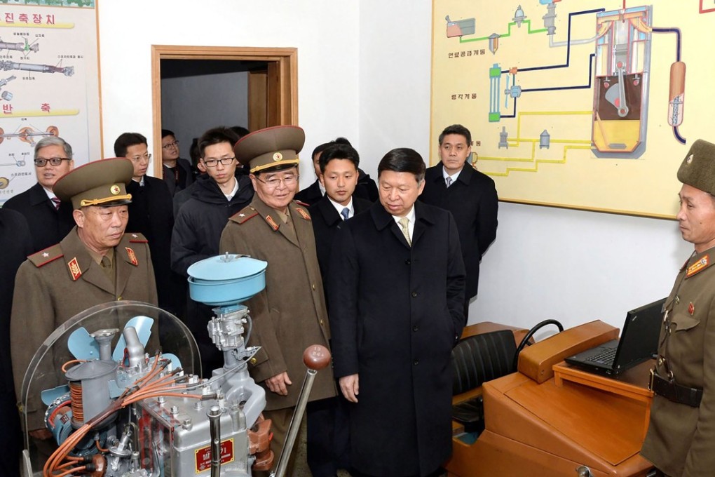 Song Tao (centre), was the last senior Chinese envoy to visit North Korea. Photo: AFP