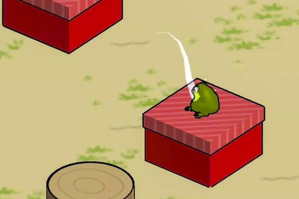 Players complained that Travel Frog, developed by Song Yang, was not what they were expecting. It was later removed from Apple’s app store. Photo: News.sina.com.cn