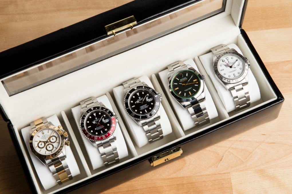 A collection of pre-owned Rolex watches for sale on WatchBox.