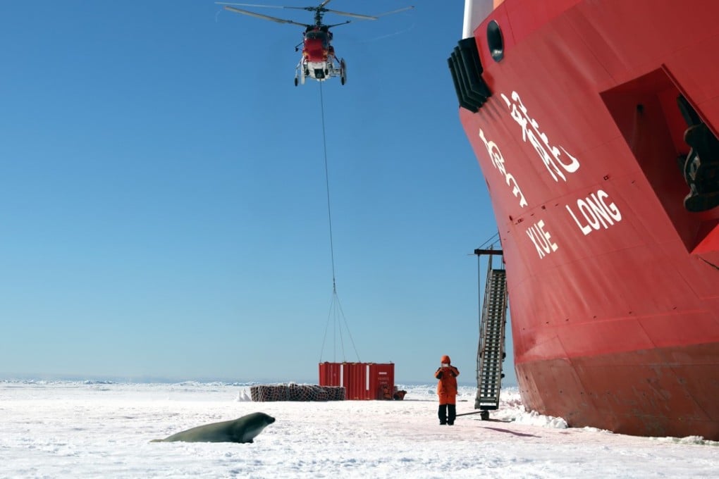 China’s research icebreaker Xue Long, or Snow Dragon, set off for Antarctica in November. Before that, it made its first voyage through the frozen waters of the Northwest Passage. Photo: Xinhua