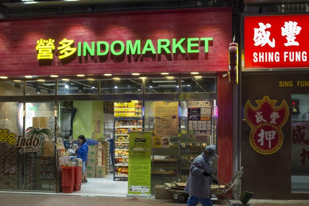 An Indonesian food shop in Causeway Bay. Several mini hubs of Indonesian Chinese developed in Hong Kong. Picture: Antony Dickson