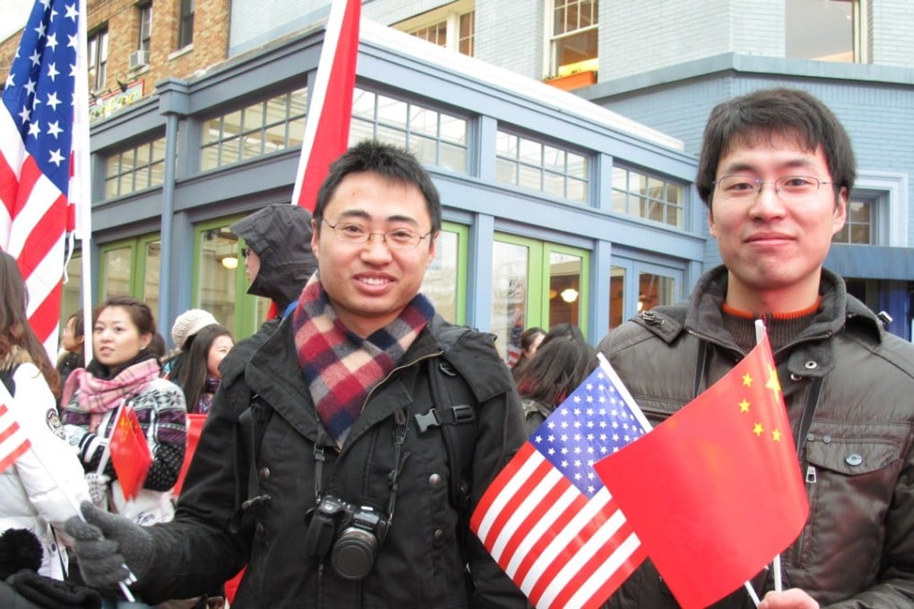 Chinese students and local residents greet then president Hu Jintao during his visit to the US in 2011. Photo: Ng Tze-wei