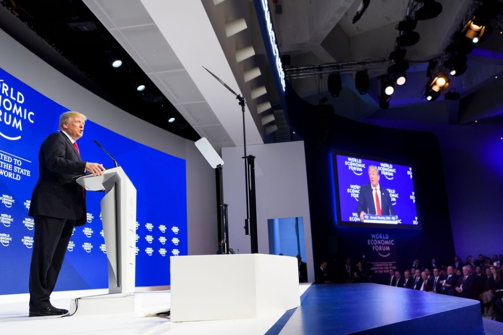 US President Donald Trump delivers a speech at the World Economic Forum annual meeting on January 26, 2018 in Davos, Switzerland. Photo: AFP