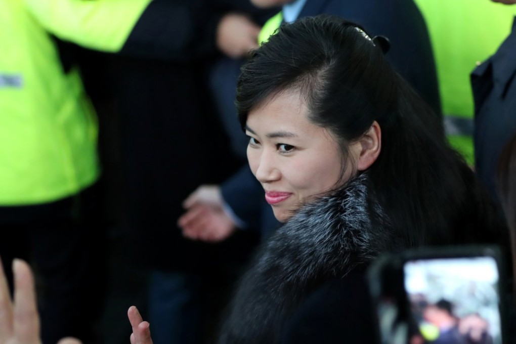 North Korean singer Hyon Song-wol arrives at the Gangneung Railway Station in Gangneung, South Korea. Hyon is the photogenic leader of Kim Jong-un's hand-picked Moranbong Band. Photo: AP