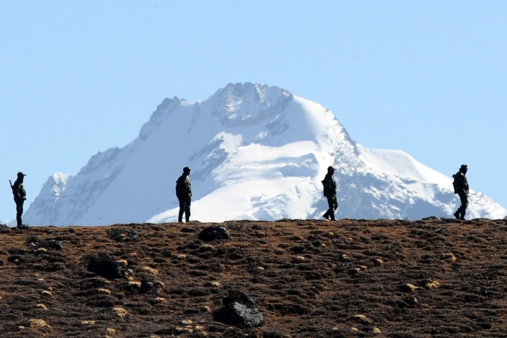 Indian Army personnel patrol the India-China border. Photo: AFP