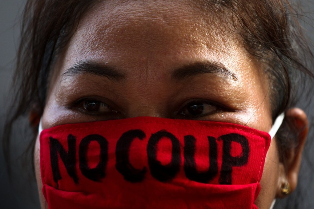 A pro-democracy protester takes part in a demonstration against the Thai junta delaying the general election, in Bangkok, on January 27. Photo: Reuters