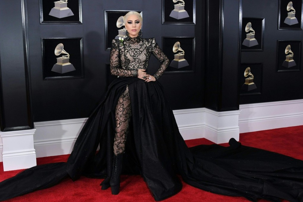Lady Gaga arrives for the 60th Grammy Awards in New York. Photo: Agence France-Presse