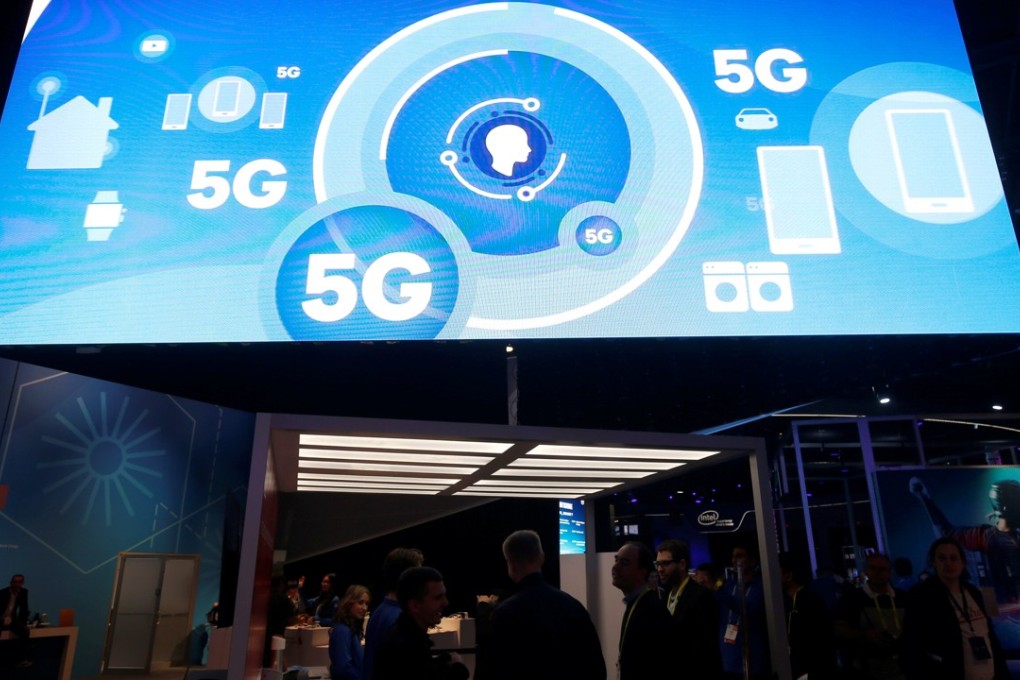 A video promotes the upcoming 5G mobile standard at a booth during last year’s CES trade show in Las Vegas. National security officials of the Trump administration are reportedly considering a plan for the federal government to build a nationwide 5G mobile network. Photo: Reuters