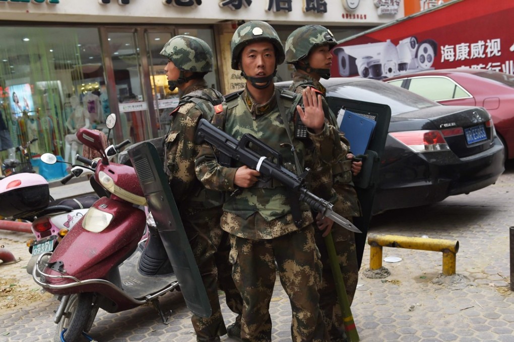 Xinjiang authorities have organised mass police rallies and rolled out new surveillance and anti-terror measures throughout the region. Photo: AFP