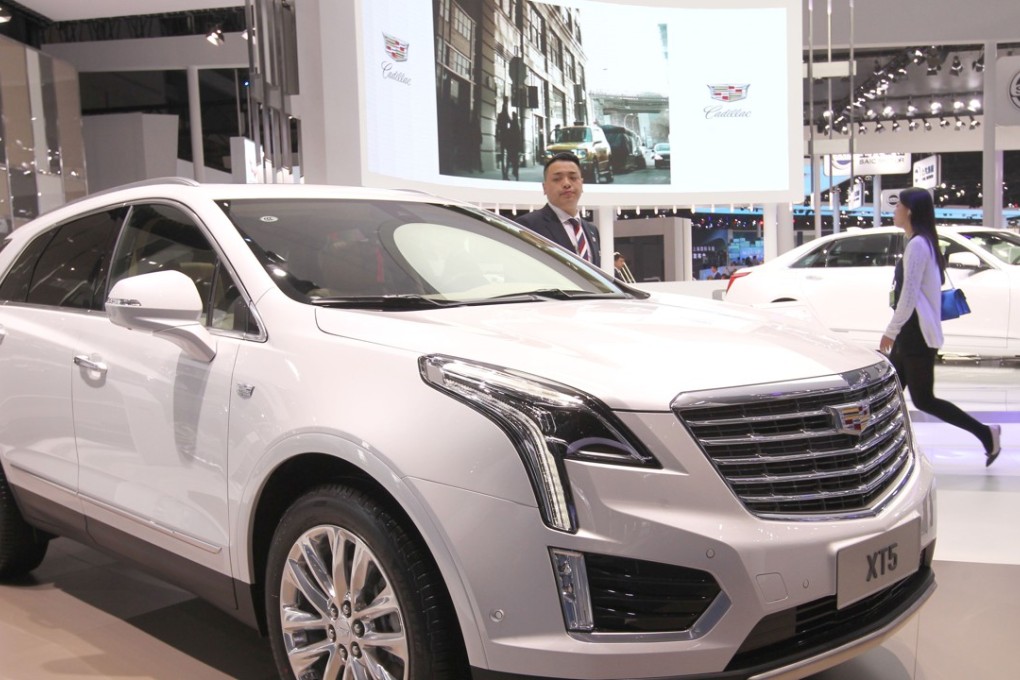 Cadillac’s XT5 sports utility vehicle at Auto Shanghai on April 19, 2017. Photo: SCMP/Simon Song