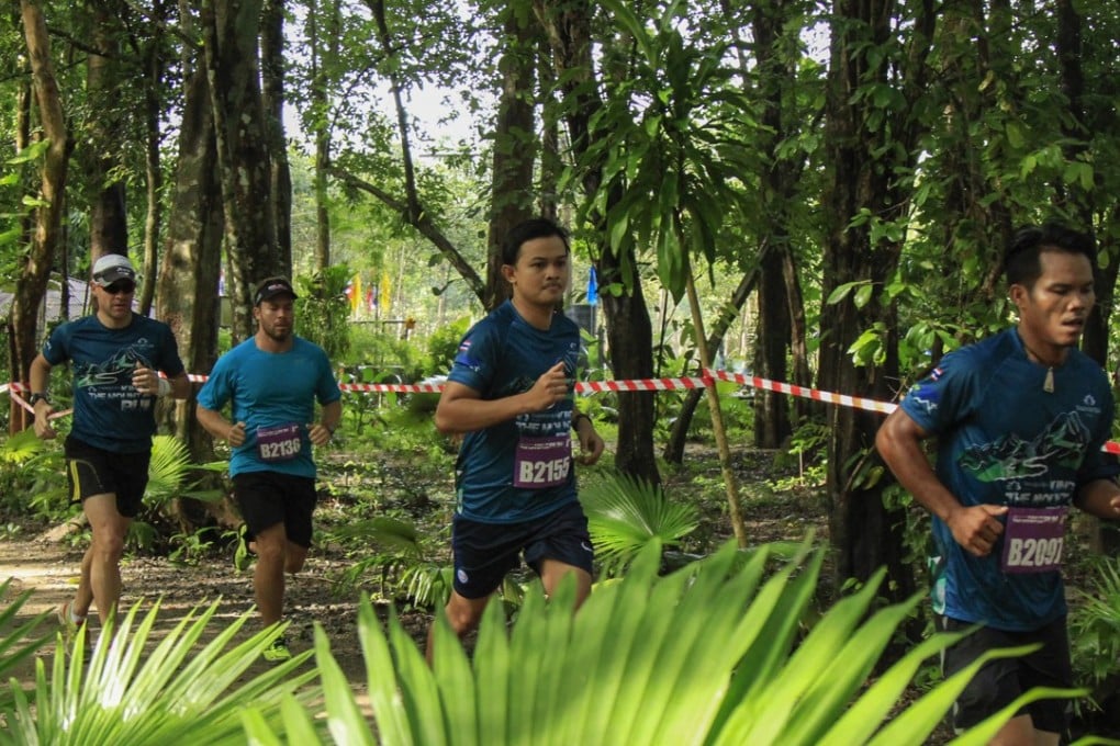 Athletes on a training run from the Thanyapura Olympic village in Phuket, Thailand.