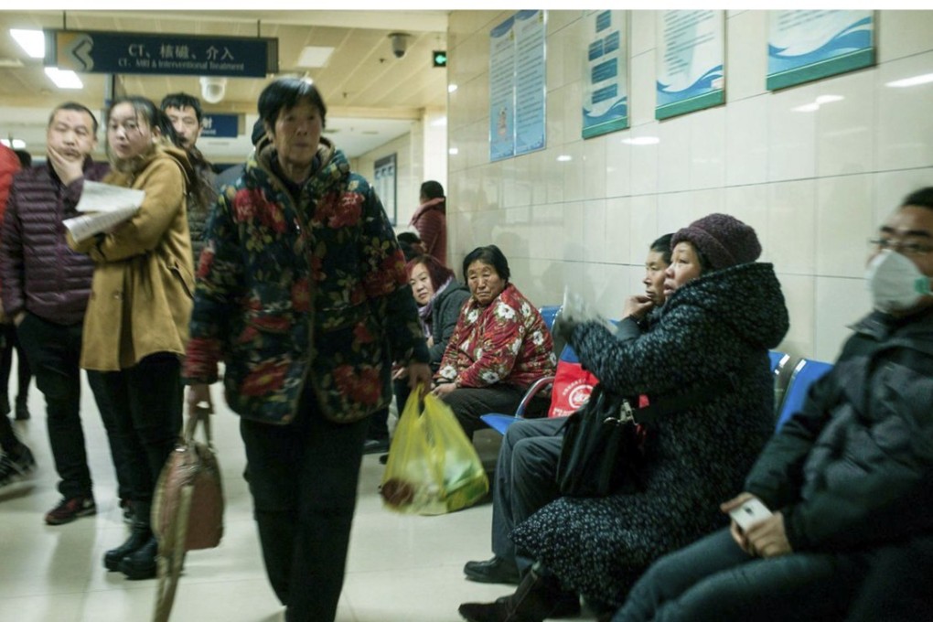 A file picture of patients waiting at a hospital in Baoding in Hebei province. Photo: Agence France-Presse