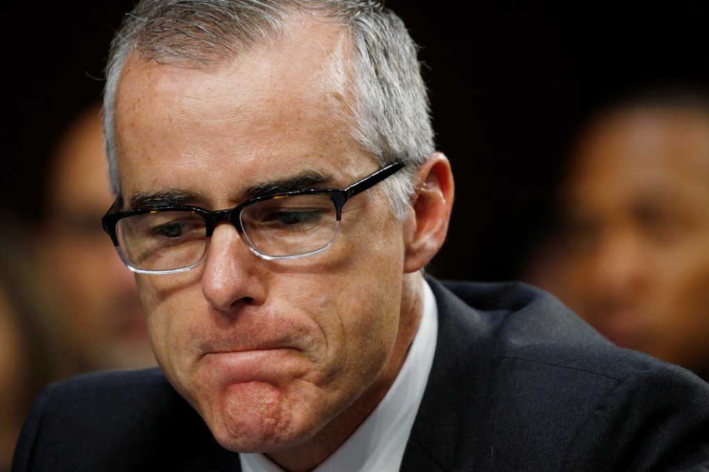 FBI Deputy Director Andrew McCabe (pictured in June 2017) pauses while testifying before a Senate Intelligence Committee hearing on the Foreign Intelligence Surveillance Act (FISA) in Washington, US. File: Reuters