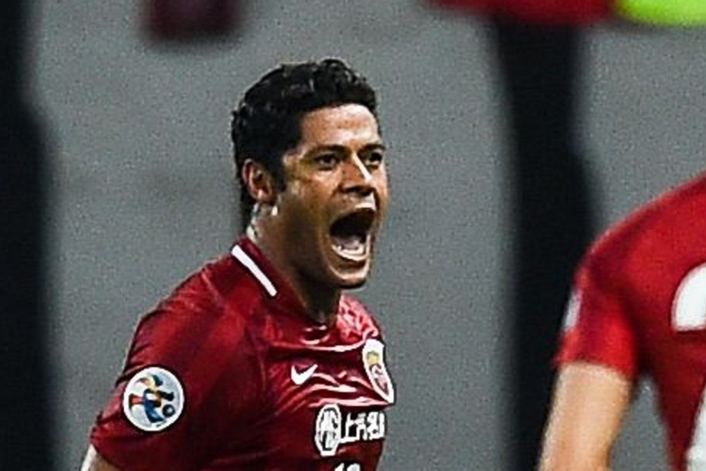 Shanghai SIPG's Hulk celebrates a goal during the AFC Champions League 2017 semi-final football match against Urawa Red Diamonds. Photo: AFP