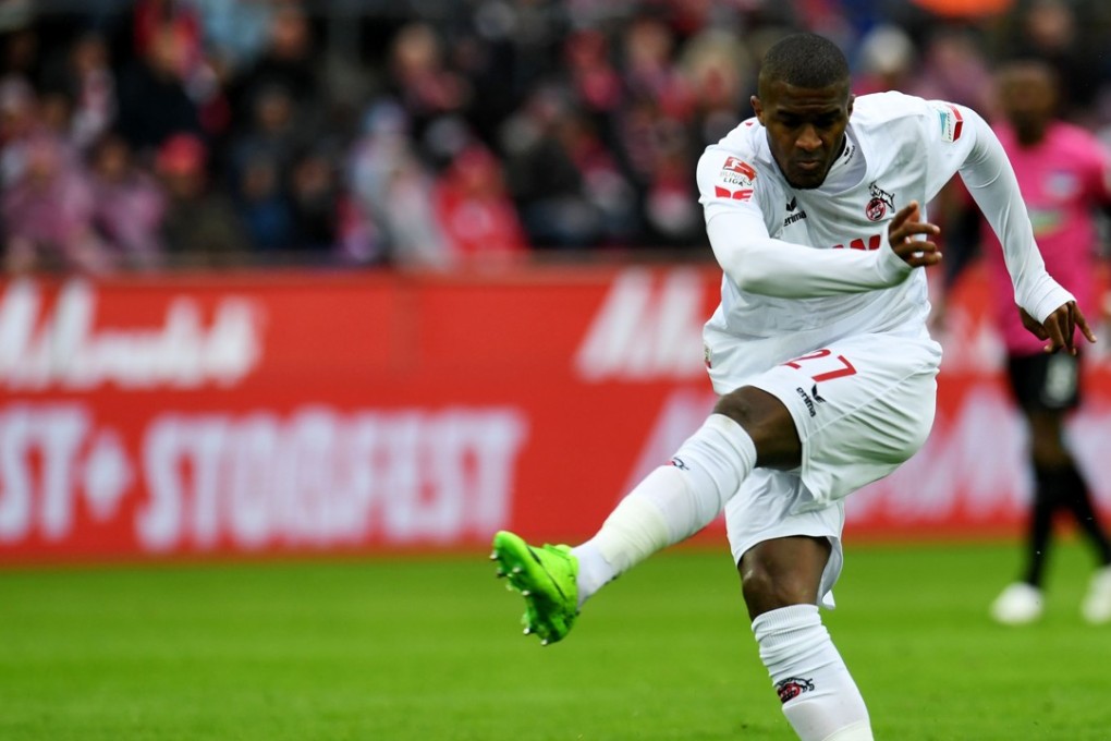 French striker Anthony Modeste playing for Koln in the German Bundesliga. Photo: AFP