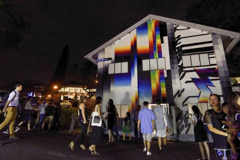 The recent Art After Dark festival at Gillman Barracks attracted around 9,000 visitors. Photo: courtesy of National Arts Council of Singapore