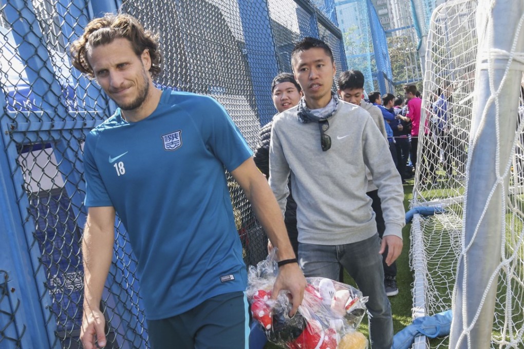 Peripatetic forward Diego Forlan has taken to life in Hong Kong well. Photo: David Wong