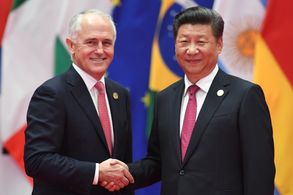 Australia’s Prime Minister Malcolm Turnbull with China’s President Xi Jinping. Photo: AFP