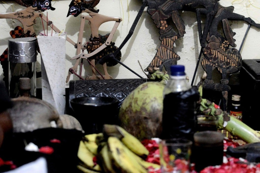 Various paraphernalia used by Indonesian faith healers. Black magic in Indonesia is outlawed. An Indonesian family lived with the bodies of two dead relatives in the hope that keeping their corpses could bring them back to life, police said on Wednesday. Photo: AFP