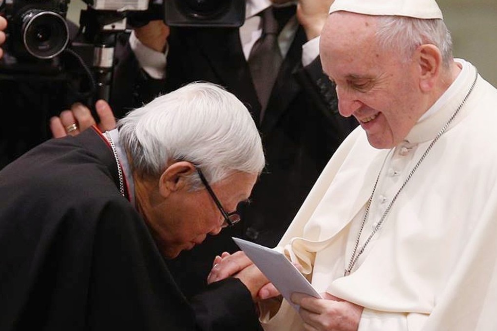 Cardinal Zen (left) said he met the Pope for about half an hour on January 12. Photo: Facebook