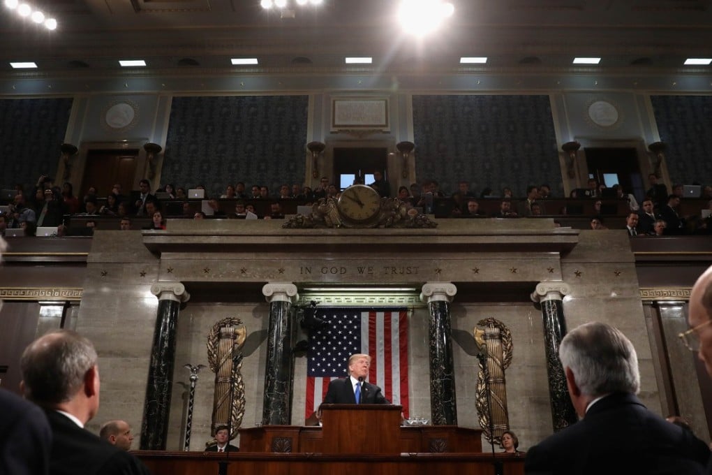 US President Donald Trump delivers the State of the Union address. Photo: AFP
