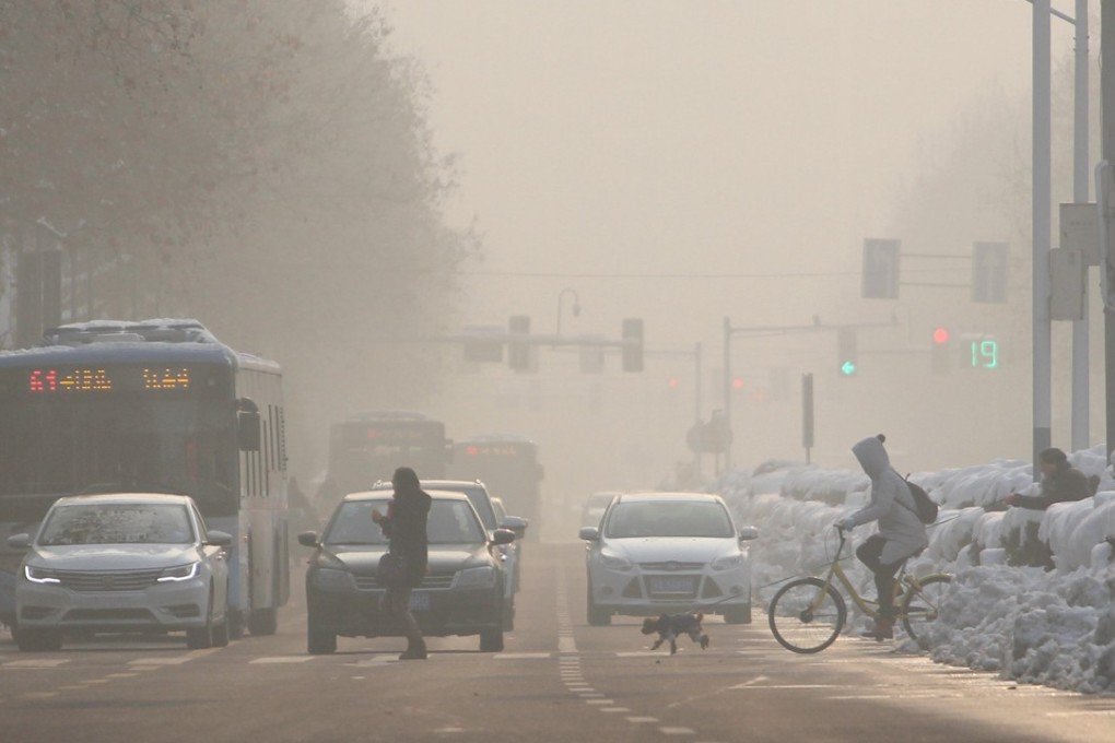 Heavy fog in Nanjing in eastern China earlier this month. Photo: Reuters