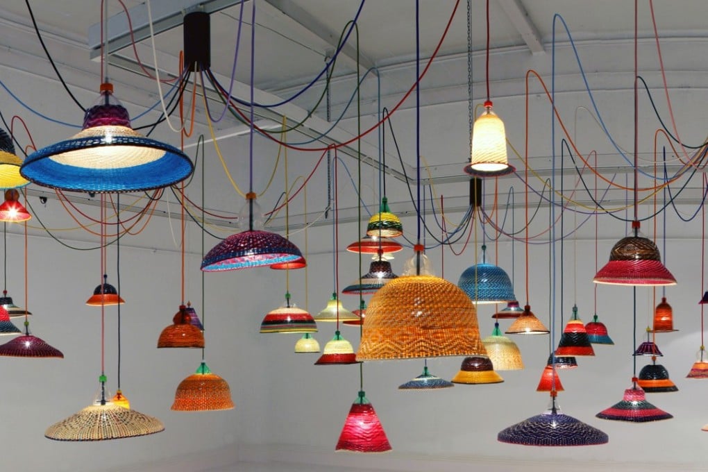 PET Lamps, by Alvaro Catalán de Ocón, made from recycled plastic bottles.