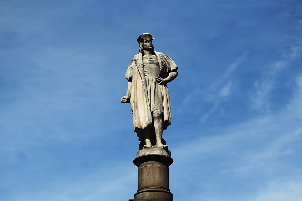 This file photo taken on August 23, 2017 shows a statue of explorer Christopher Columbus in Columbus circle in New York City. Such statues have come under scrutiny as the United States debates tributes to figures whose legacies are increasingly questioned. Photo: Agence France-Presse